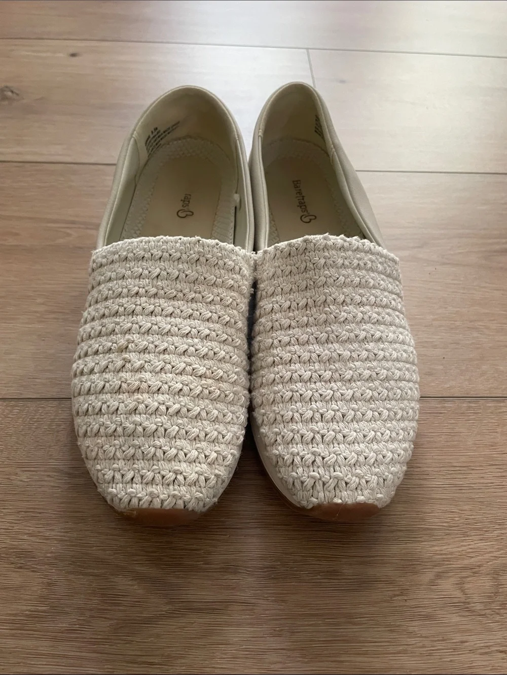 BareTraps 9.5 Women's Cream Woven Slip-On Loafers - Picture 4 of 11